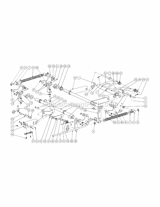 Lift Assembly Diagram and Parts List for M60-KW 53AJ8CT6050 Cub Cadet Sprayer